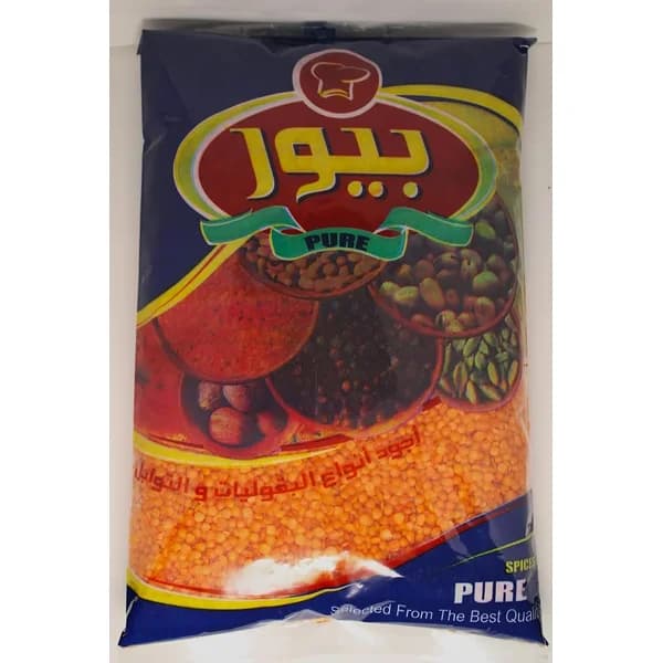 عدس أصفر مجروش 25 كجم