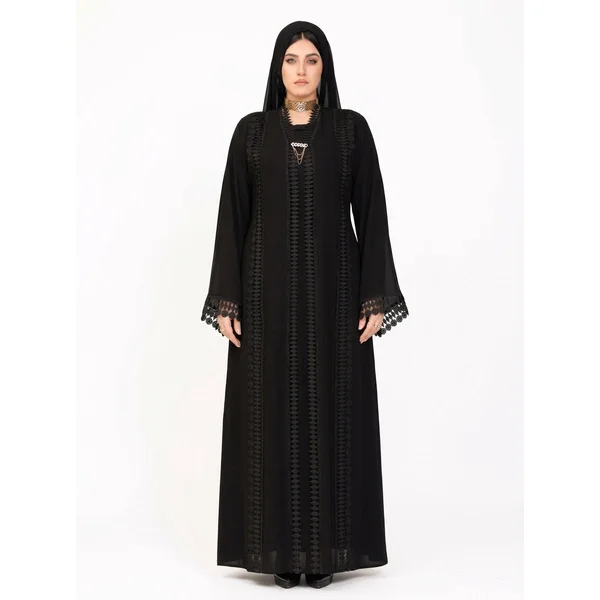 عباية مطرزة أكمام — سايز XL